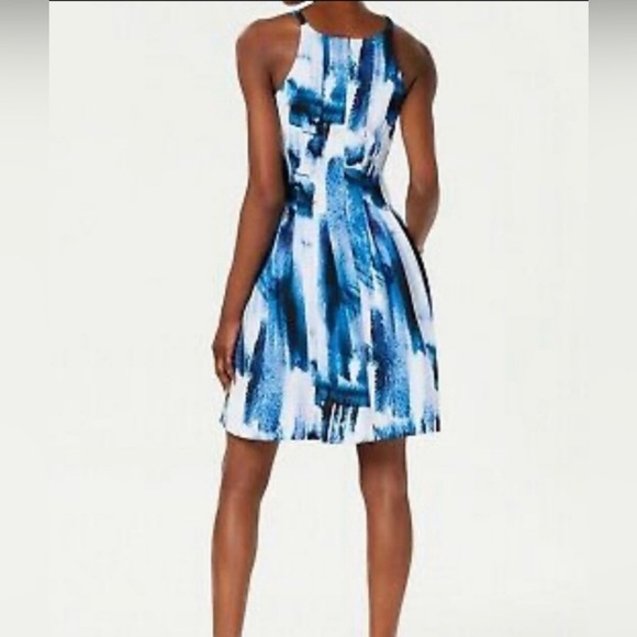 Vince Camuto Halter Scuba Fit & Flare Dress - Picture 2 of 7